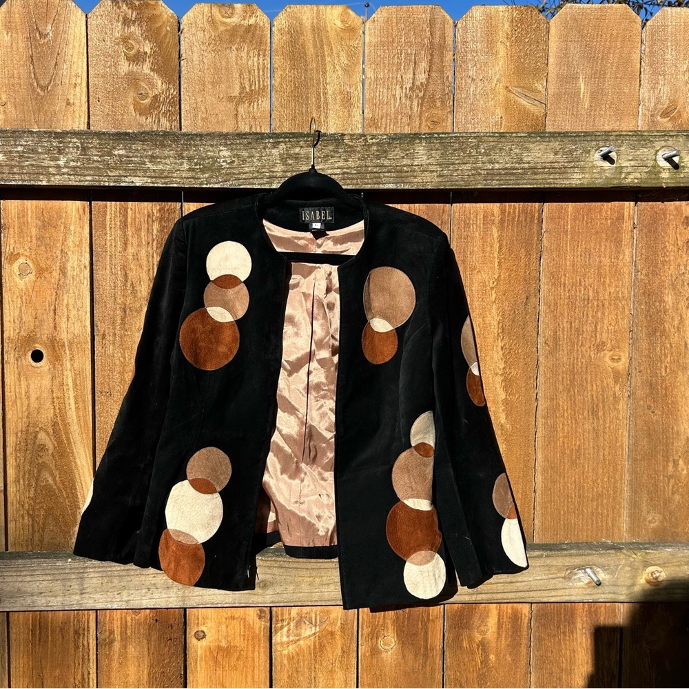 Vintage Isabel “belle sports”‎ suede blazer jacket size large whimsy fall winter